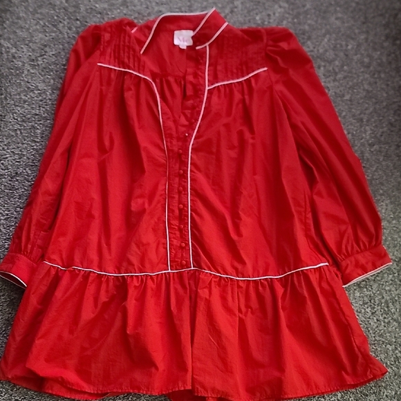 So Me Red Dress with White Trim - Picture 1 of 3